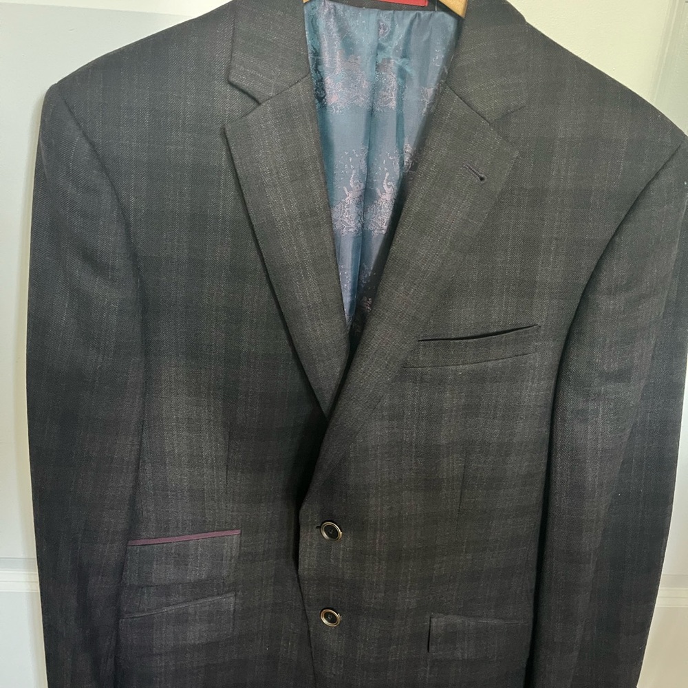 Men's TED BAKER Classic Gray plaid Blazer